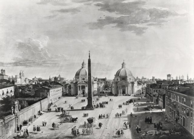 Sotheby's — Panini Giovanni Paolo - sec. XVIII - Veduta di Roma con piazza del Popolo — insieme